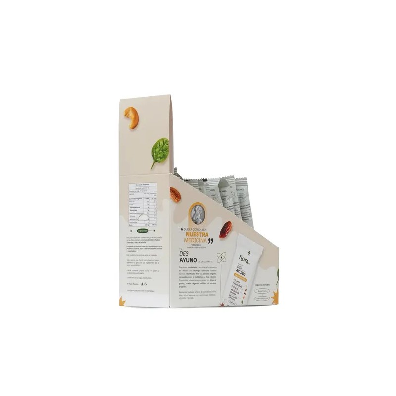Barritas de proteína Flora01 Des_ayuno sabor natural 10pzs