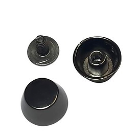 ALLinONE Flat Head Purse Feet Stud Spike Screw Back Purse Luggage Foot Nailhead Rivets for DIY Leather Craft (Gun Metal 4 Sets)