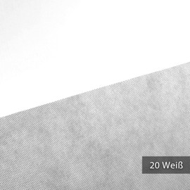 NOVELY® Viva Fleece Backing Fleece Lining Fabric Inner Fabric Upholstery Fleece Inner Cover | 80 100 120 150 g/m² | Sold by the Metre | 1 Running Metre Weight: 80 g/m² | Colour: 20 White