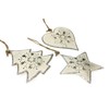 Decorative Pendant Heart Star Tree Set of 3 9 cm