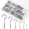 Xpieoyrm Pack of 150 Screw Hooks, 6 Sizes Cup Hook