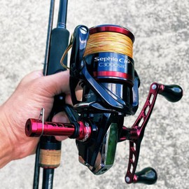 Gomexus CY98 Reel Handle, Shimano Spinning Reel, Double Handle, Sepia XR, Sepia BB Replacement, 3.9 inches (98 mm), Titanium Handle Knob Included, For Egging, Squid Fishing, Left and Right