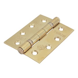 TIMCO Fire Door Hinge for Internal Residential Doors - Ball Bearing Hinge Electro Brass - 102 x 76 x 2.7