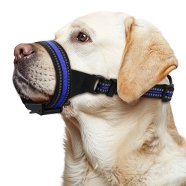 BONTHEE Dog Muzzle,Anti-Bite Adjustable Breathable Soft Muzzle for Small Medium Large Dogs - Vet Visits, Grooming & Training - Secure Fit, Lightweight Design,Allows Panting and Drinking