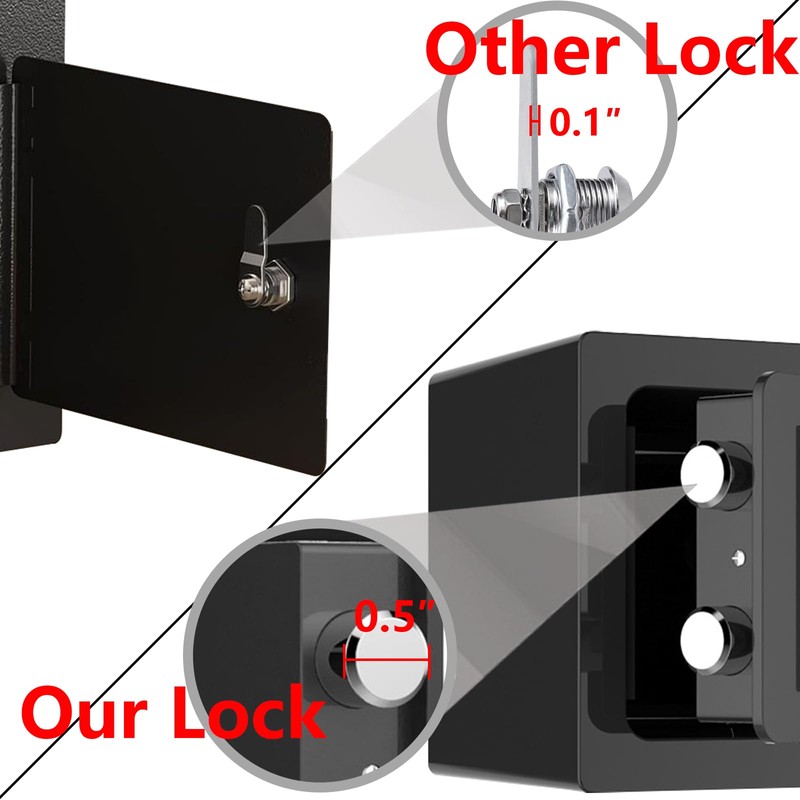 Yuanshikj Steel Safe Box - Key Locked, 0.2 Cubic Ft