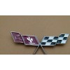 Truckemblems 2Pcs Silver Fits 1977-1979 C3 Fender Side Emblem Crossed