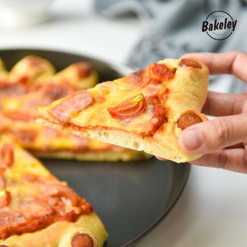 Bakeley Pizza Pan 10-Inch Carbon Steel Non-Stick Pie Pan Deep