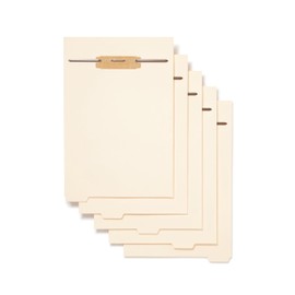 Smead Stackable Folder Dividers with Fasteners, 25 Count, Manila, Bottom 1/5-Cut Tab, Letter Size (35599)
