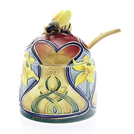 Old Tupton Ware - Daffodil Design - Honey Pot and Spoon