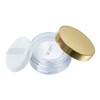 Natural Cosmetics Laboratory Powder Container, Gold Cap, Inner Plug, Powder