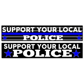 OwnTheAvenue x2 Support Your Local Police Car Truck Window Bumper Laptop Cup Sticker Decal 7"