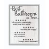Stupell Industries Five Star Bathroom Funny Word Black and White