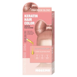 Moremo Keratin Hair Color Dye, Pink Beige Blonde, 1 Piece / 모레모 케라틴 헤어 컬러 염색제, 핑크베이지블론드, 1개