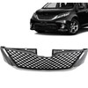 iiLentes Honeycomb Black Front Bumper Upper Grille Assembly Grill For