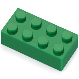 320 Pieces 2x4 Green Bricks Building Classic Parts Creative Play Blocks Set Toy Accessories Combine with 3001 Major Brick Brands (Green)