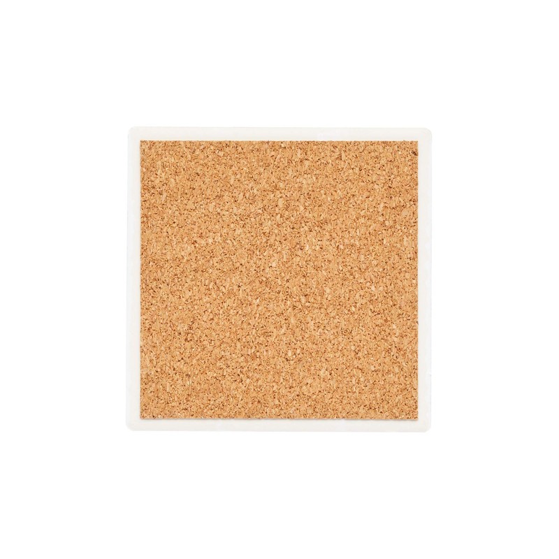 KitchenCraft 'Terracotta Geo' Tile-Style Ceramic Drinks Coaster with Cork Back,