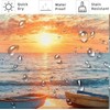 Beach Coastal Shower Curtain, Ocean Sunrise Seascape Nautical Shower Curtains