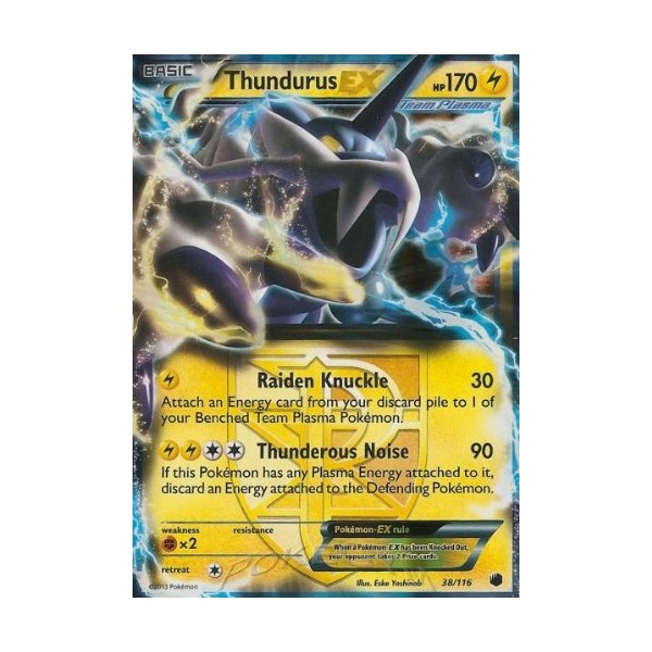 Pokemon - Thundurus-EX (38/116) - Plasma Freeze - Holo