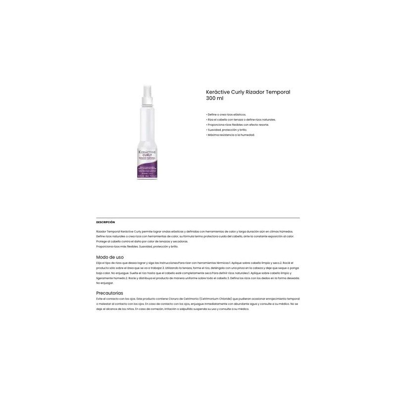Crema Para Peinar Cabello Rizado Nutrapel Curly 300 Ml