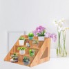 JoyHuaTrade 4 Tier Retail Wooden Display Riser, Wood Craft Fair
