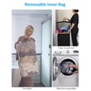 efluky Laundry Basket with Wheels, Tall Rolling Laundry Hamper with