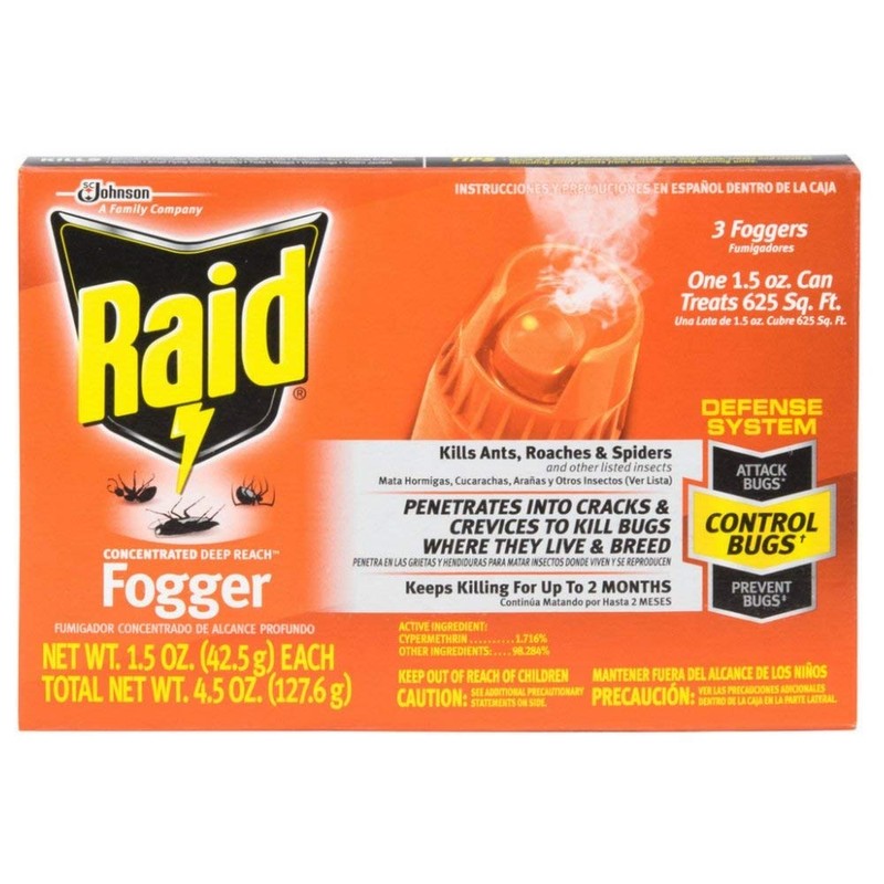 Raid Concentrated Fogger 1.5 Oz - 3 Pack