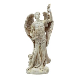 Ebros Ivory Painted Greek Orthodox Christian Church Archangel of The Angelic Council Statue 5" Tall Figurine (Uriel The Light of God)