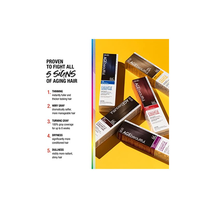 AGE beautiful Permanent Hair Color Dye Liqui Creme & Developer