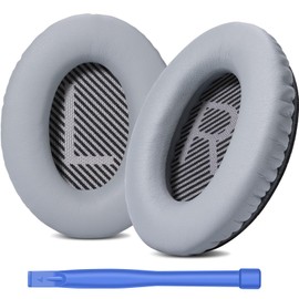 Replacement Ear Pads for Bose Quietcomfort 35 ii - Compatible with Bose QC35 QC 45 QC25 and Quiet Comfort 35 II Over-Ear Headphones Comfortable and Durable (Grey)