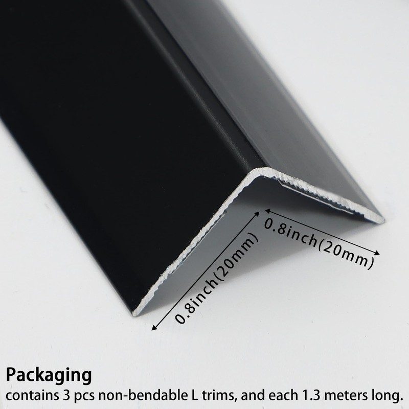 Coengwui Aluminum Corner Guards, Peel and Stick L-Shaped Molding Trim