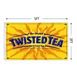 Twisted Tea Flag Funny Flags 3x5 Ft for Room College Dorm Bedroom Man Cave Wall Decor Outdoor Indoor Flag