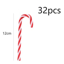 HERZWILD 32pcs Christmas Tree Candy Cane Hanging Ornaments Christmas Tree Pendant for Christmas Decorations no hole (wukong 13cm rot-zuckerstangen)