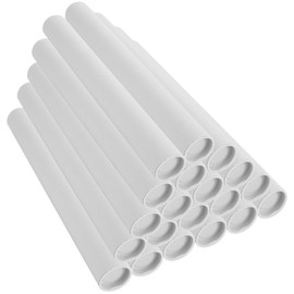 CYEAH 20 Pcs Mailing Tubes, 1.7 x 15.7 inch Cardboard Mailing Tube with Caps, Kraft Shipping Paper Poster Tube for Shipping, Packing, Bulk Round Packaging, Cardboard Mailers Art Prints Maps Blueprint