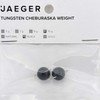 Jaeger Fishing Tungstengewichte für Wurmhaken zum Gummifischangeln Black Tungsten Cheburashka