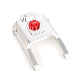 LCX Racing 1/4th RC Motorcycle CNC Aluminum Cap Valve Replica Fuel Tank Silver for Losi Promoto-MX Motorcycle, Upgrades Parts Accessories