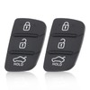 gohantee 3-Button Rubber Car Key Pads Replacement for Hyundai i20