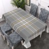 Walmsco Tablecloth Gray Brown Plaid Decor For Dining Room Kitchen