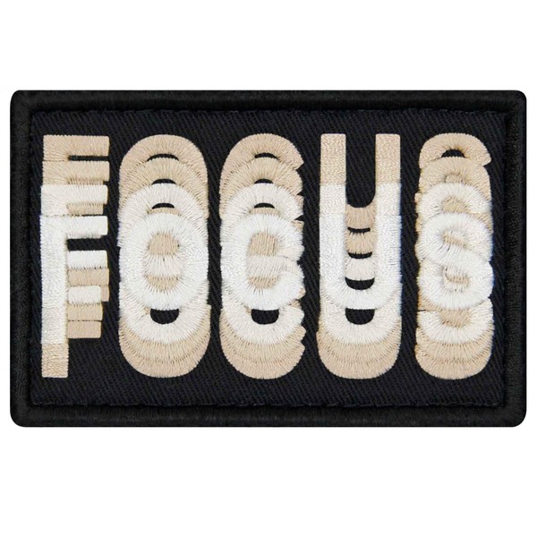 EmbTao Focus Patch Embroidered Biker Badge Funny Applique Hook &