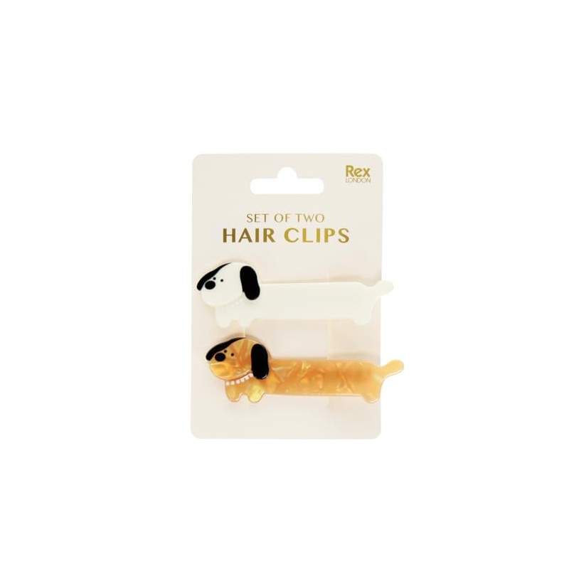 Haarspange Dackel Haarklammer, 2-tlg., Set, ca. 2,7 x 8,1 x