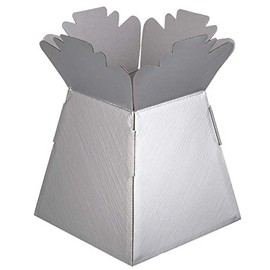1 x Silver - Living Vase - Bouquet Flower Box