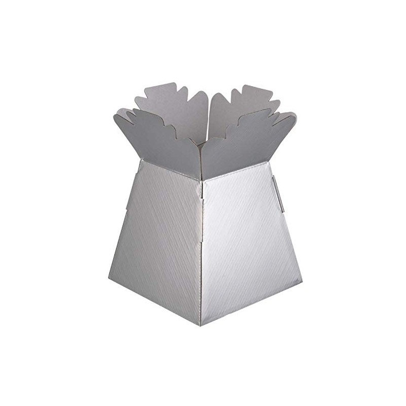 1 x Silver - Living Vase - Bouquet Flower Box