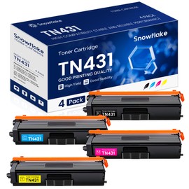 4 Pack TN-431 TN431 Compatible TN431BK TN431C TN431M TN431Y Black Cyan Magenta Yellow Toner Cartridge Set Replacement for Brother MFC-L8900CDW MFC-L8610CDW MFC-L9570CDW HL-L8360CDW Printer.