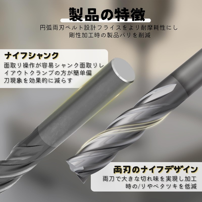 CSOOM Square End Mill, Coated, Carbide Square End Mill, High