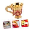 KICHOUSE Medieval Decor Goblet Sturdy Brass Cups Set Perfect for