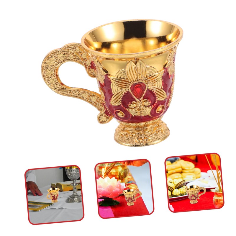 KICHOUSE Medieval Decor Goblet Sturdy Brass Cups Set Perfect for