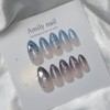 Summer reflective glitter [Handmade nail tip] Emily Nail - Short