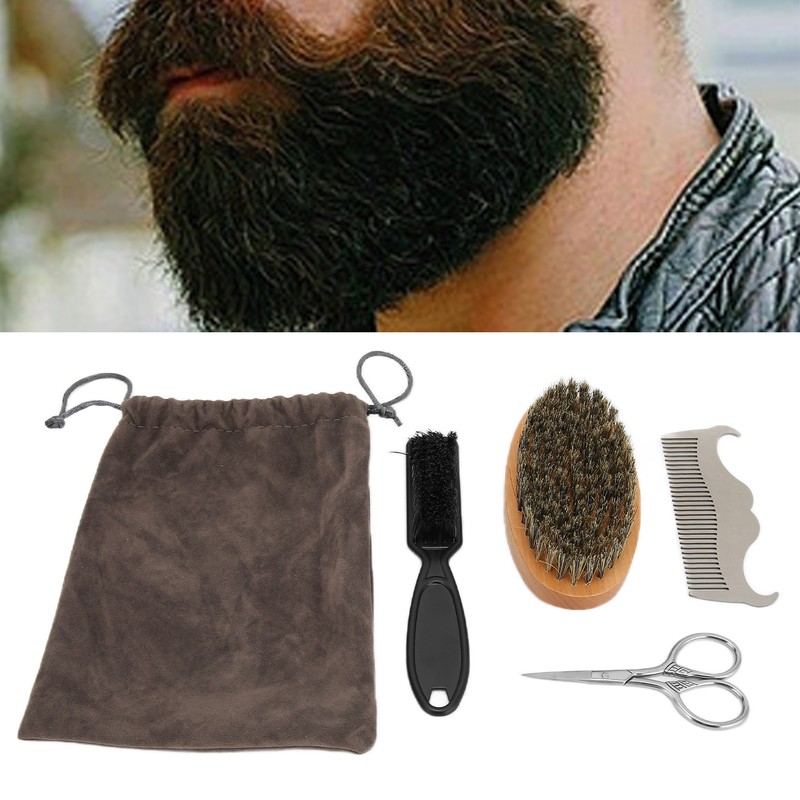 Beard Care Kit Retro Durable Portable Lightweight Beard Trimming Kit
