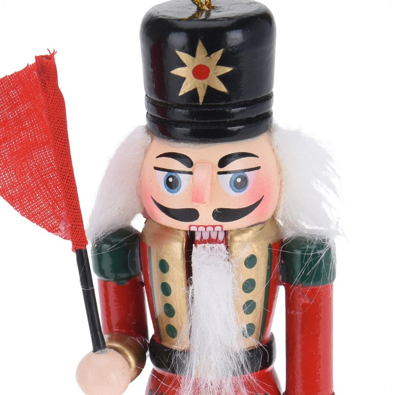 com-four® 2x nutcracker pendant, Christmas tree pendant in the shape