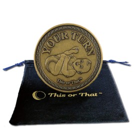 Uniporium This or That Sneaky Diaper Changing Decision Making Coin | Flip The Coin and Relax – New Parent Gift