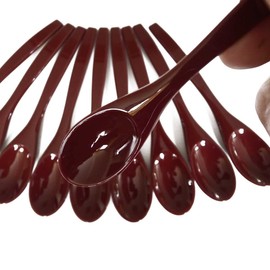Spoon Resin Small Vermillion Set of 10 
